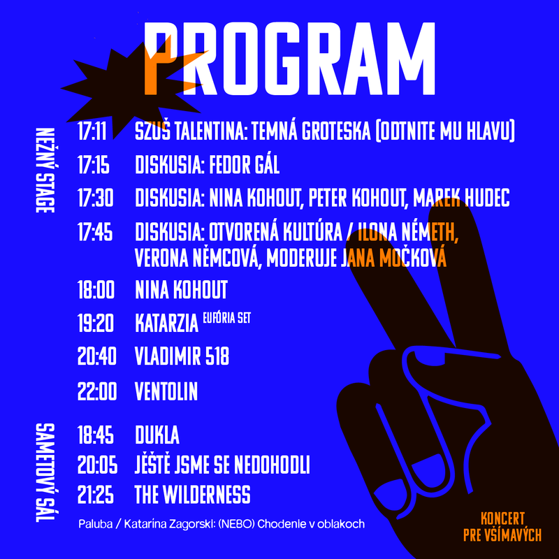 The concert for those who noticed schedule: Nina Kohout has been added to the line-up