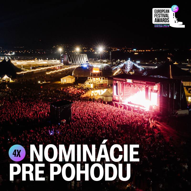 Pohoda s najväčším počtom nominácií na prestížne európske festivalové ceny