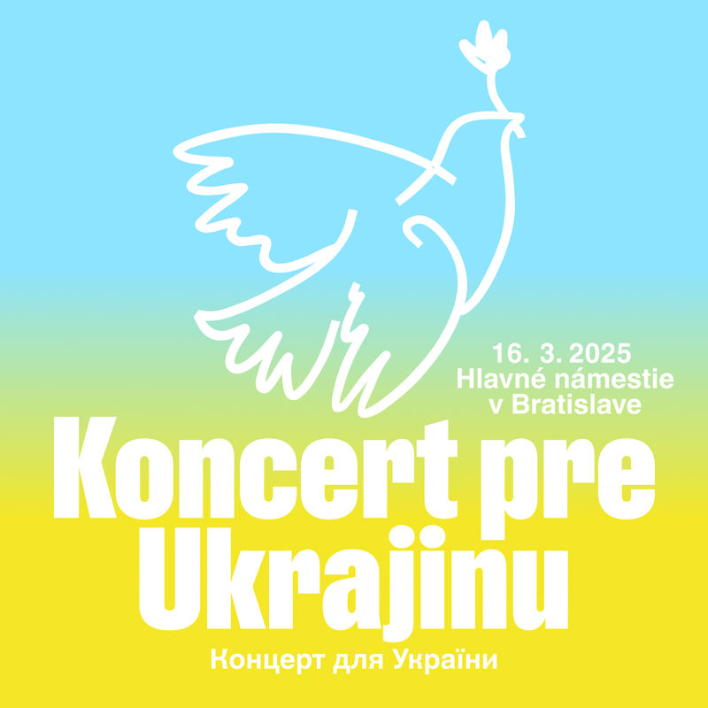 The Concert for Ukraine will feature performances by the Lúčnica Choir, Para, Slobodná Európa, Peter Lipa, RozpoR, Mila Medvedovska, Katka Koščová, Daniel Špiner, and more