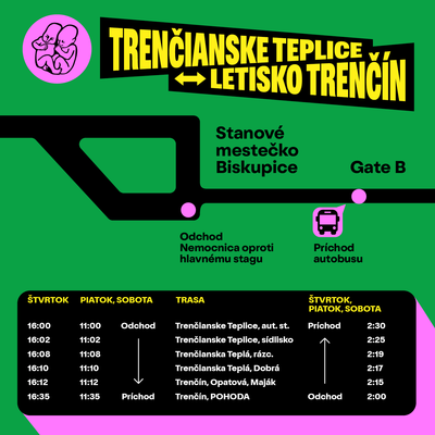 Suburban Bus Transport from Trenčianske Teplice to Pohoda 2024
